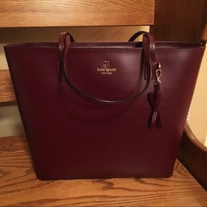 Kate Spade Sawyer Street Tote Bag Maroon